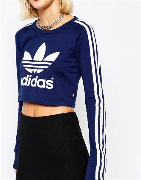 paarse adidas crop top|adidas cropped shirts.